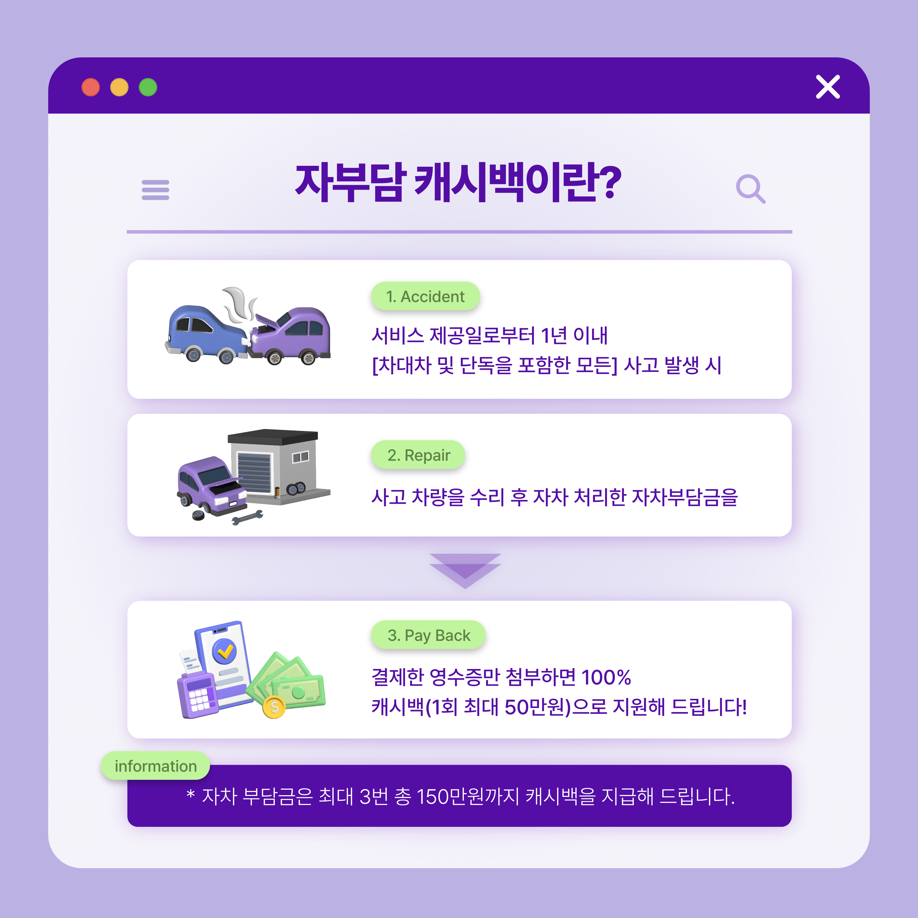 자부담 캐시백 팝업